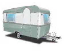 The Adria 375 caravan, the birth of the Adria brand.